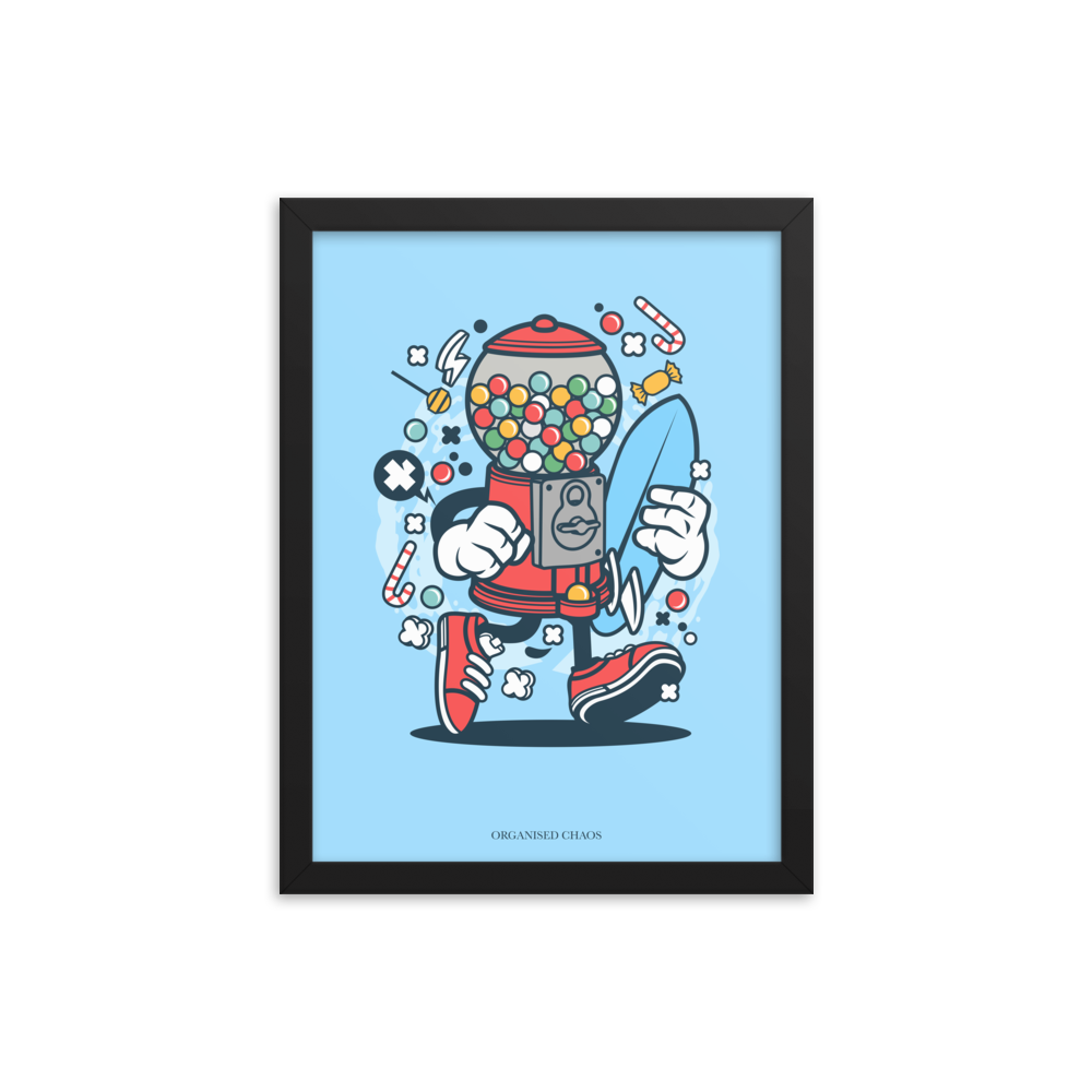 Walking Gum - Framed Poster