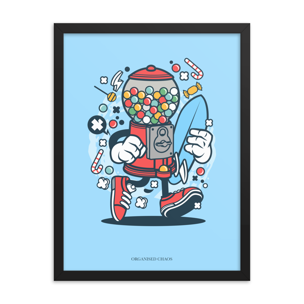 Walking Gum - Framed Poster