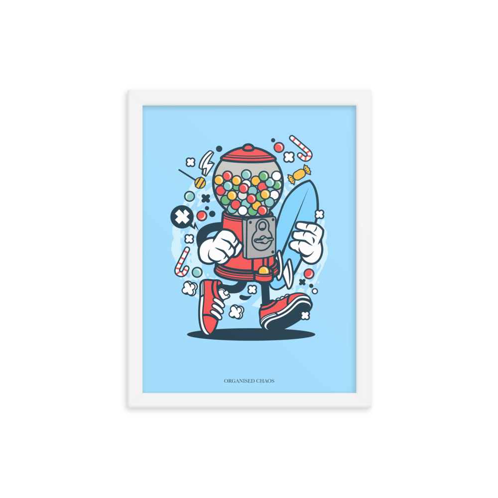 Walking Gum - Framed Poster