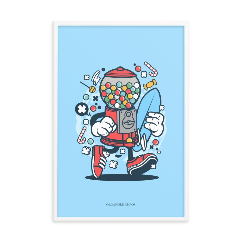 Walking Gum - Framed Poster