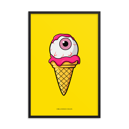 Yellow Eyescream - Framed Poster