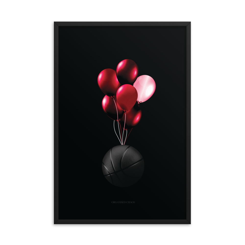 Balloons Basketball - Framed Poster