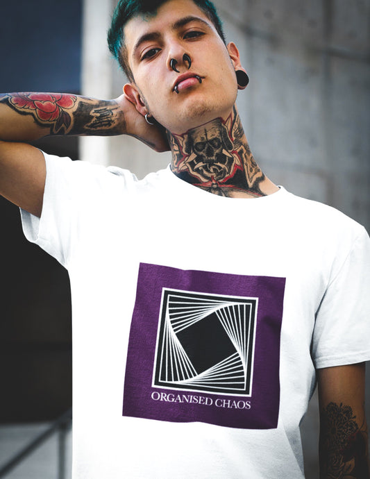 ORGANISED CHAOS Purple Logo T-Shirt Men